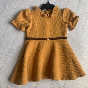 Janie and Jack Mustard Yellow Quilted Dress